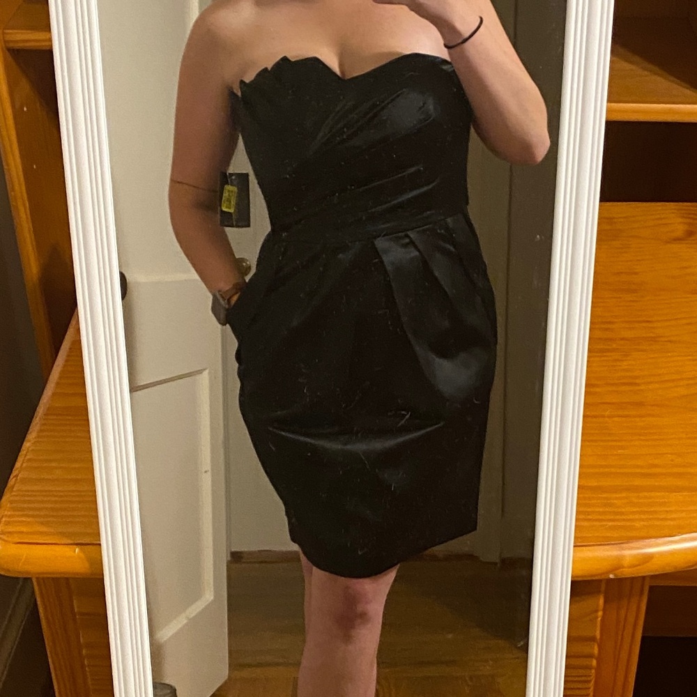Strapless Black Cocktail Dress w/ Pockets! - Size 9 - NEW W/ TAGS